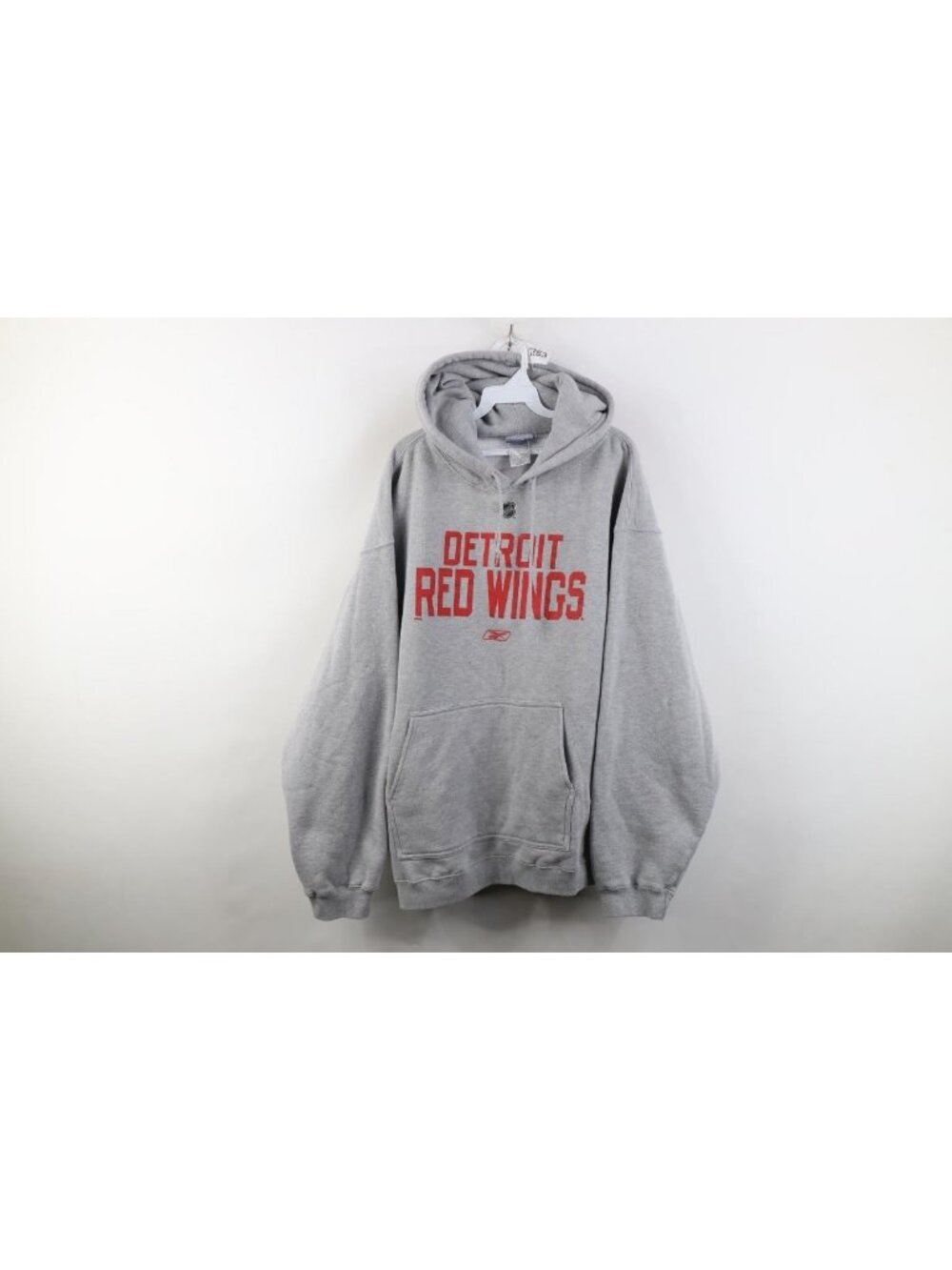 Vintage Y2K 2006 Reebok Mens XL Heavy Detroit Red Wings Hockey Hoodie Sweatshirt